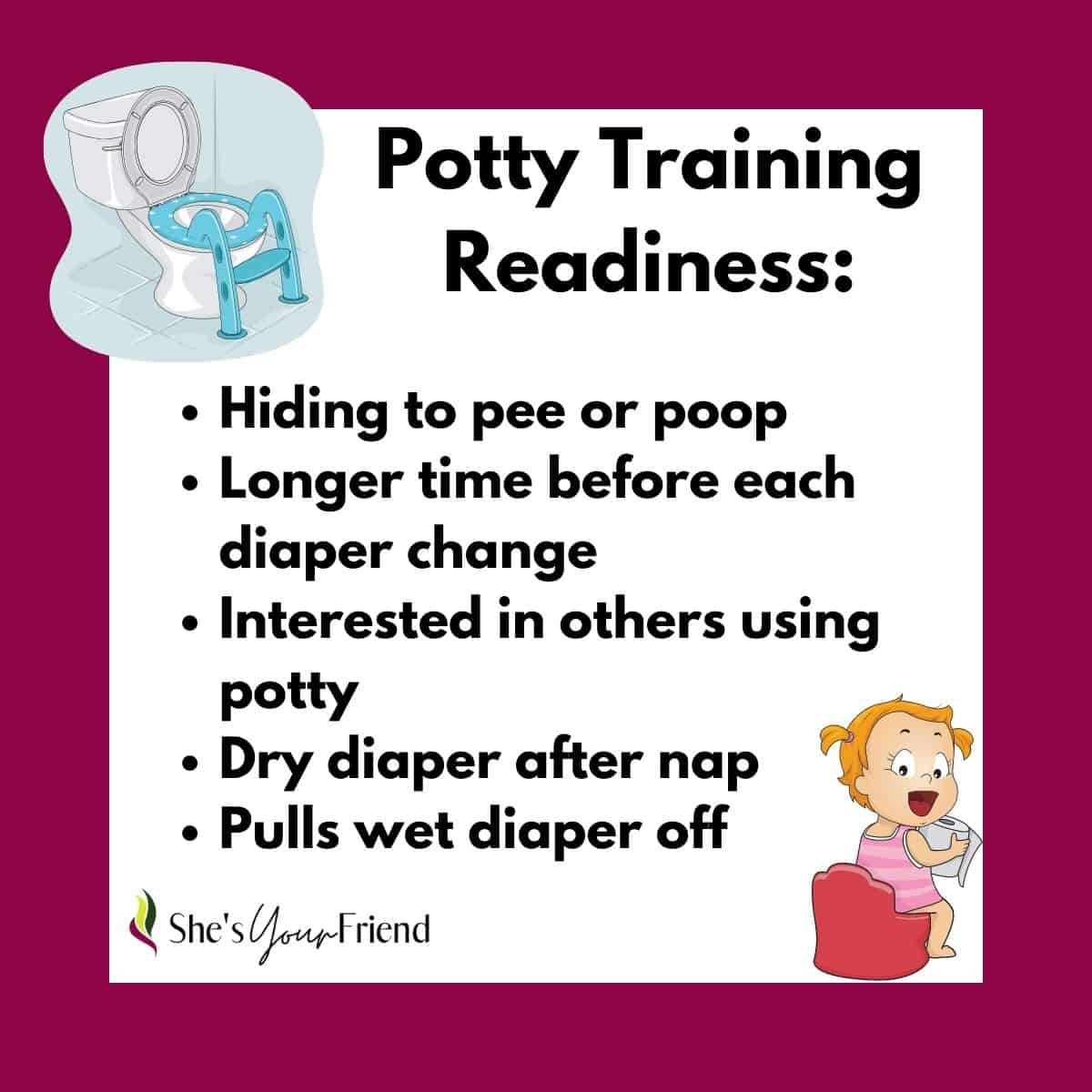 Toddler Potty Training Tips and Stages She's Your Friend