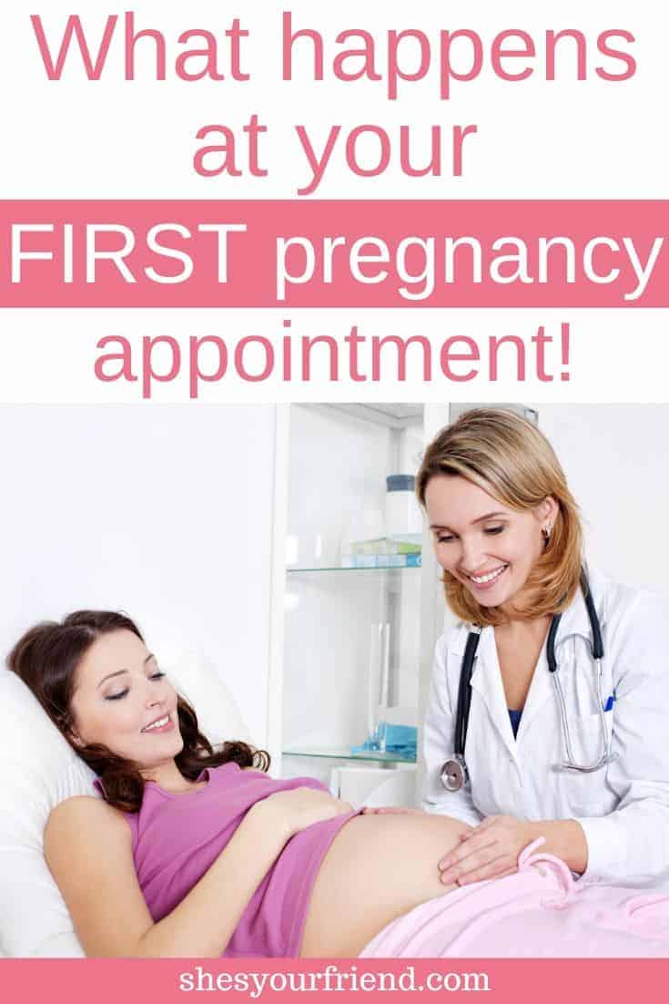 a new pregnant woman at her first OBGYN appointment