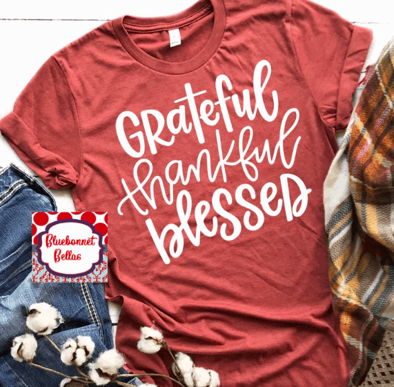 grateful thankful blessed tee shirt