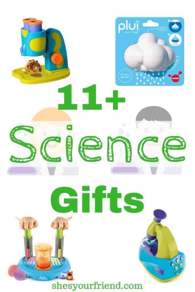 collage of different science gifts