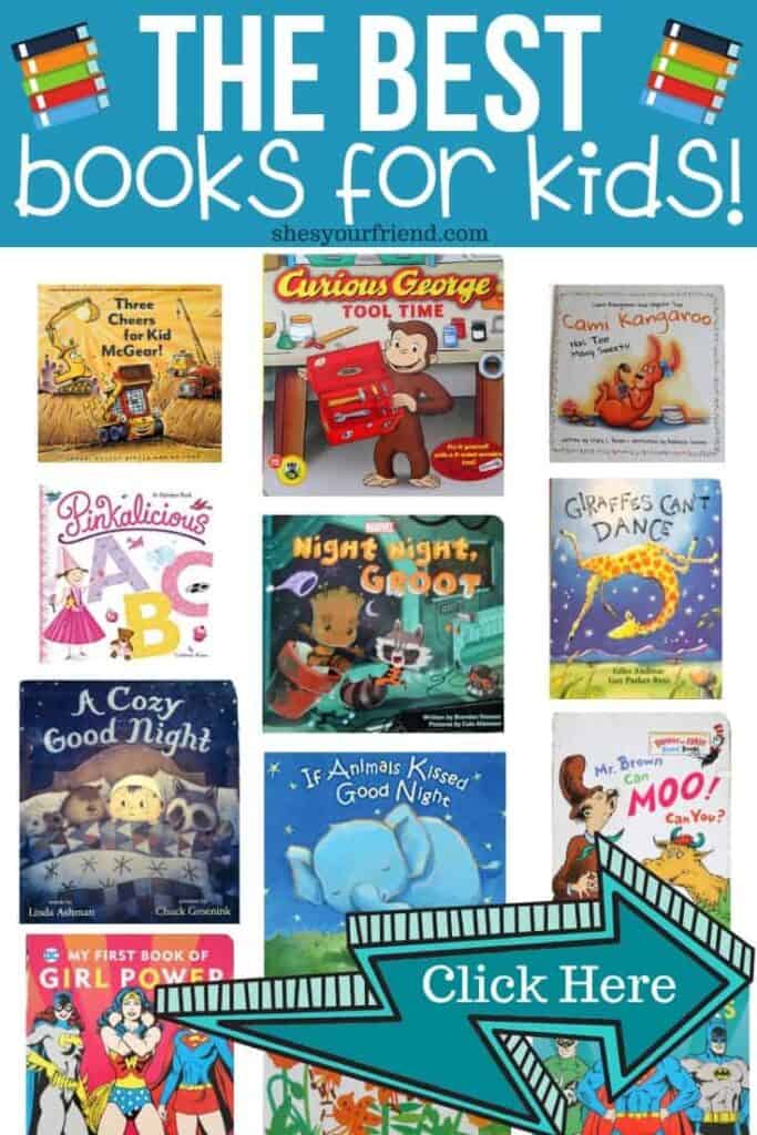 collage of fun kids books