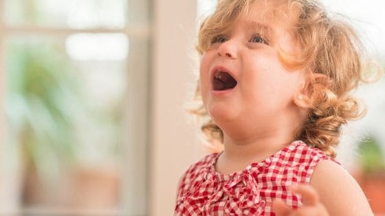 a toddler learning to deal with her emotions