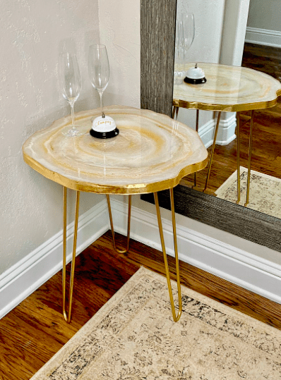 a geode accent table