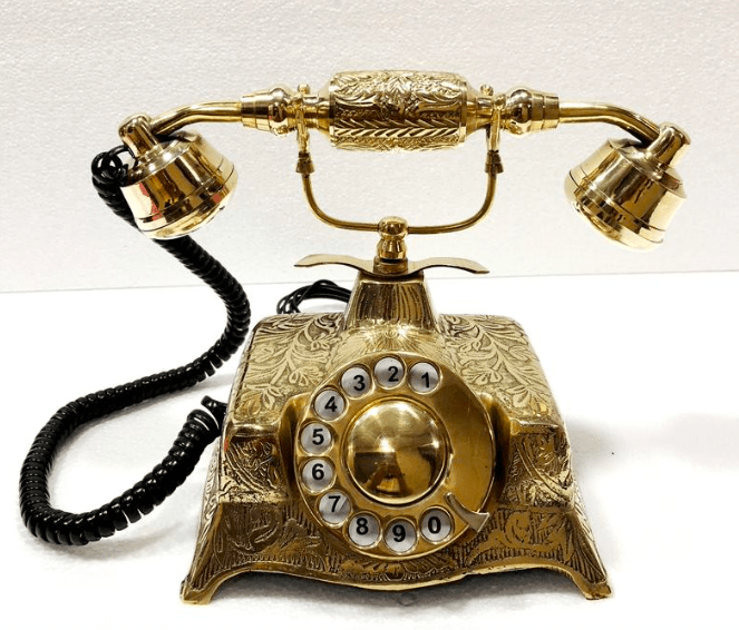 a vintage style rotary phone