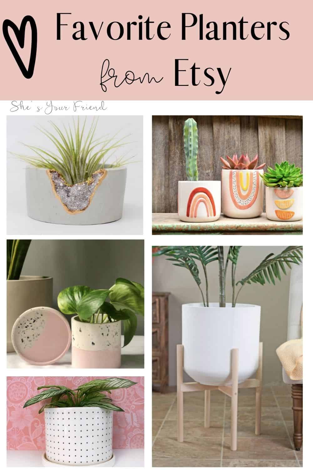 Favorite Planters on Etsy She's Your Friend