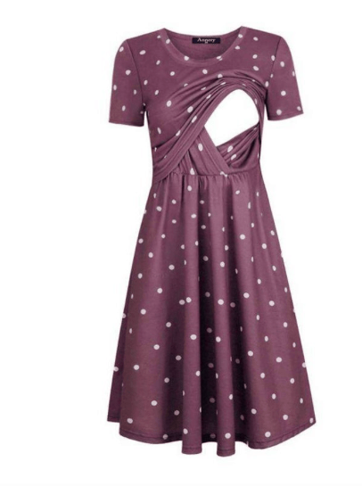 polka dot nursing friendly dress