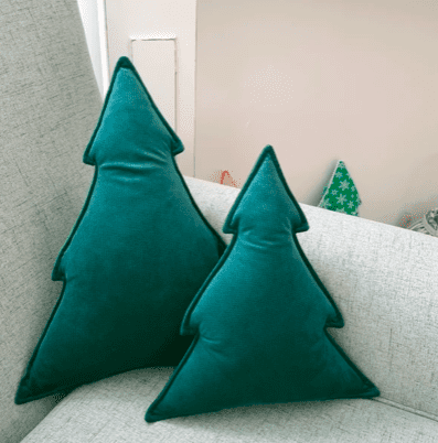 tree shaped throw pillows