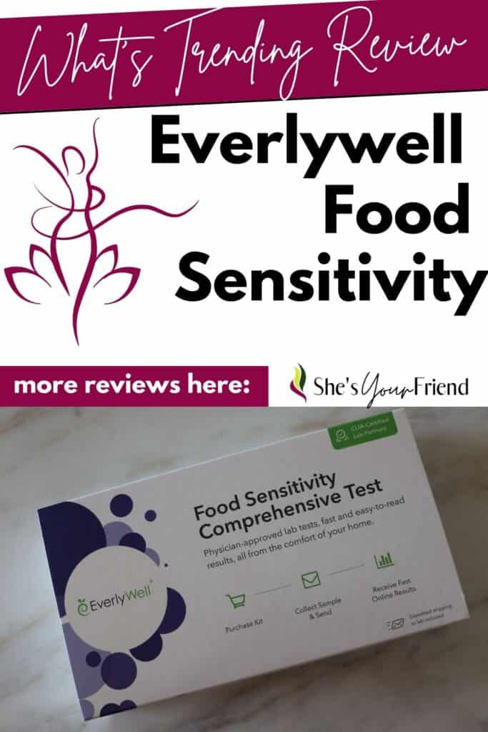 everlywell food sensitivity test with text overlay that reads whats trending review