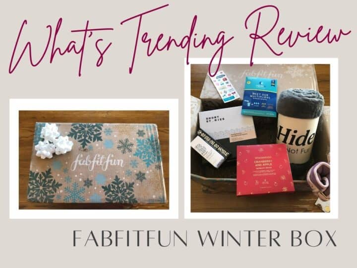 collage of the winter fabfitfun box