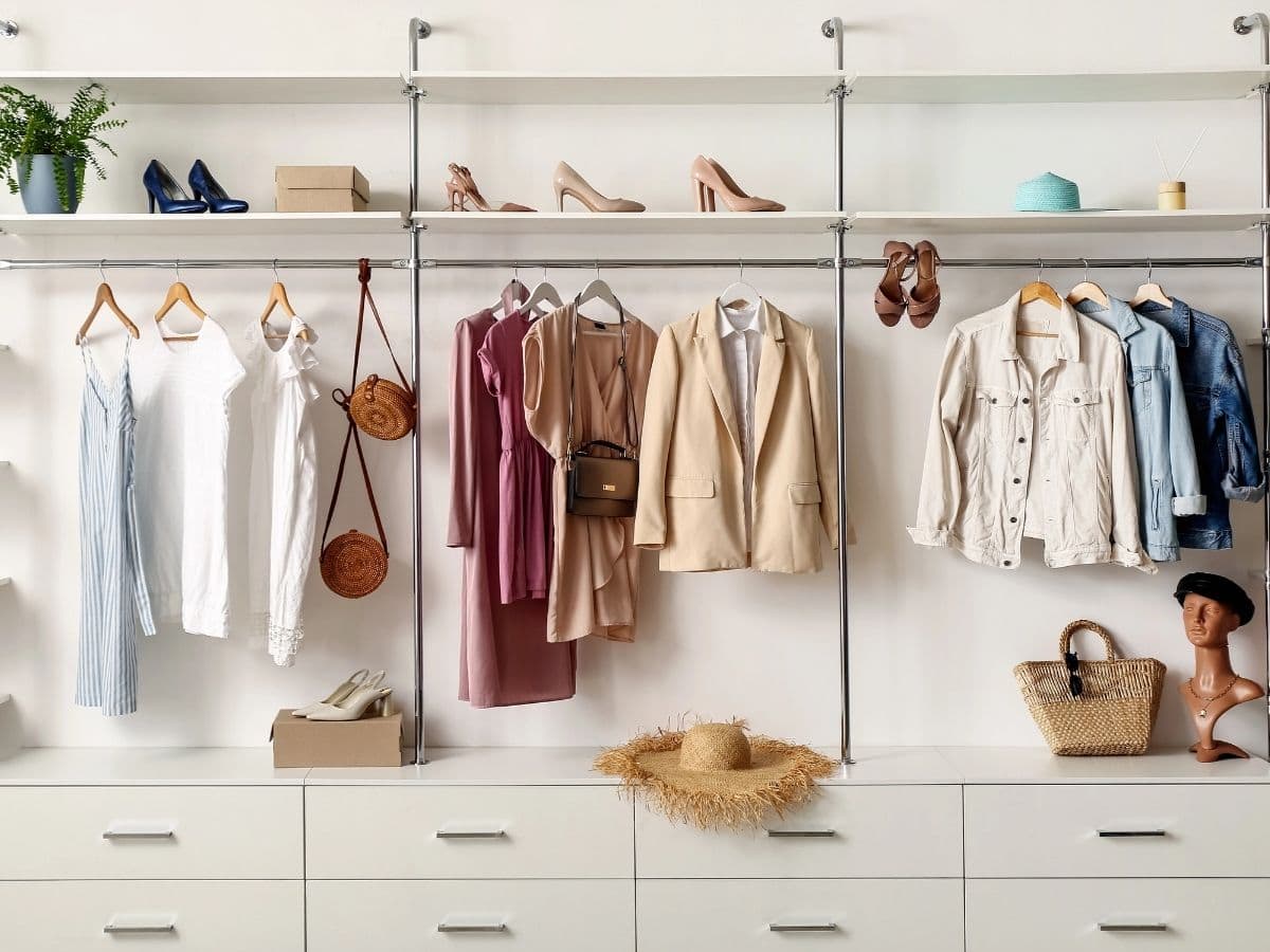 a clean and beautiful closet