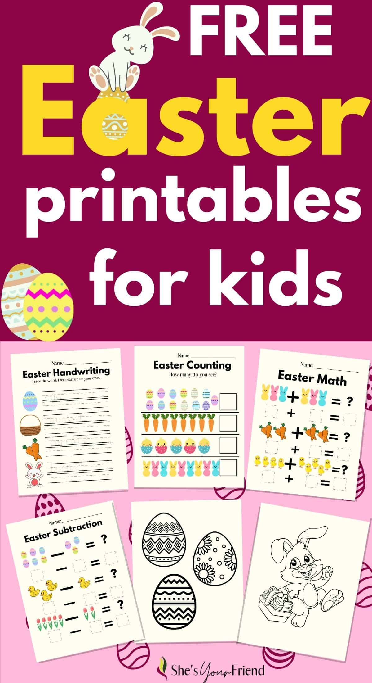 11 Free Easter Printables for Kids - She's Your Friend