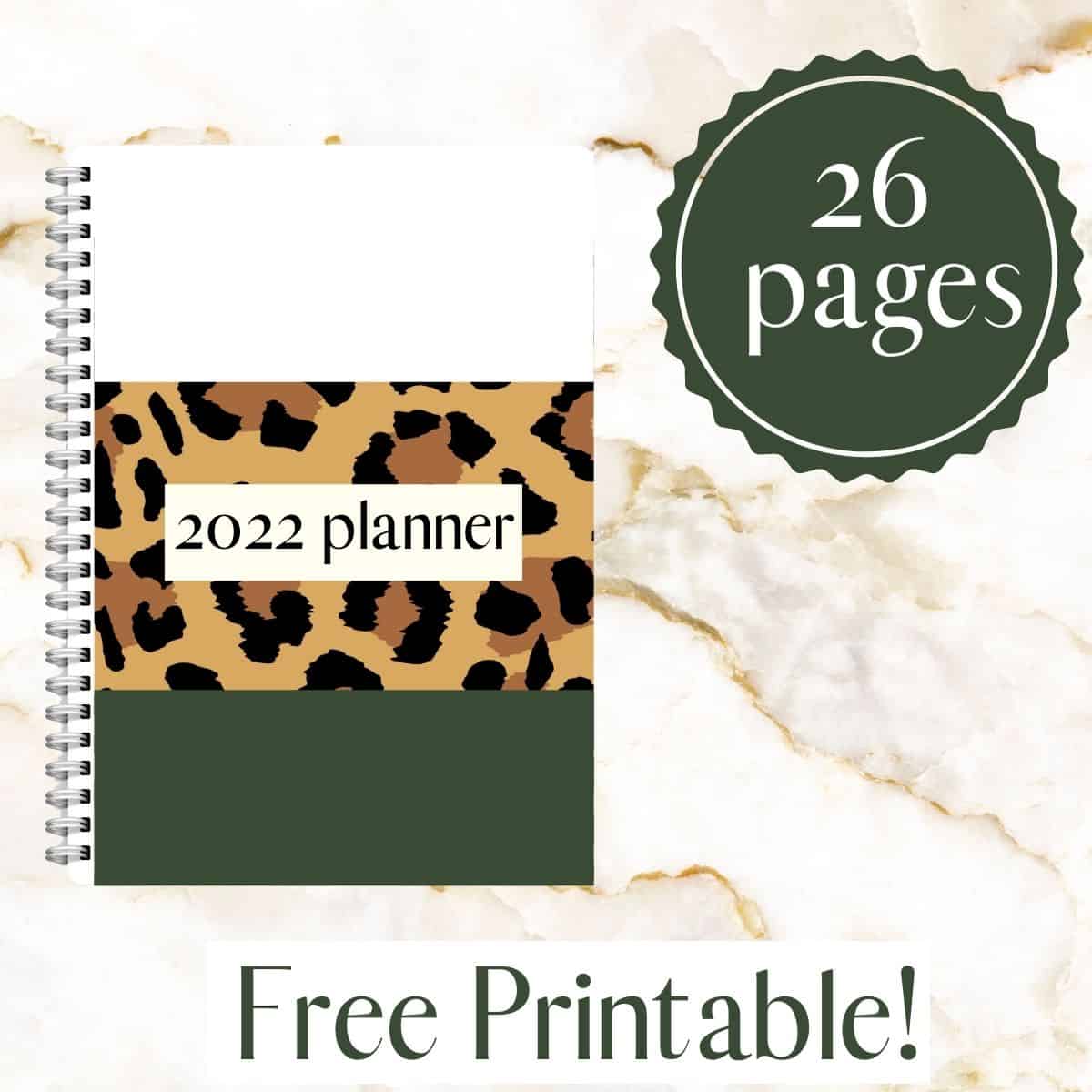 a printable 2022 planner that has twenty six pages