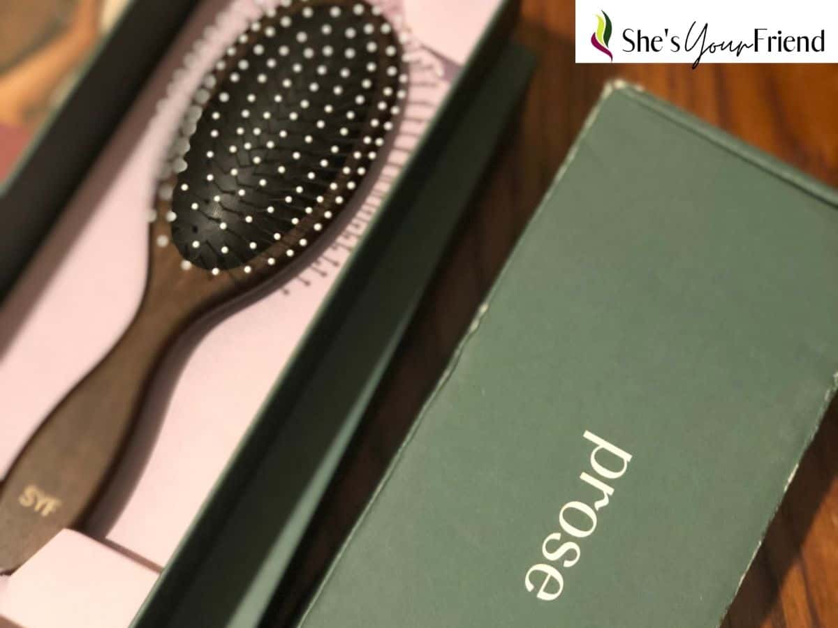 a hair brush with wire bristles from prose hair care