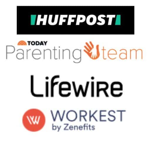 collage showing HuffPost today parenting team Lifewire and Workest by Zenefits