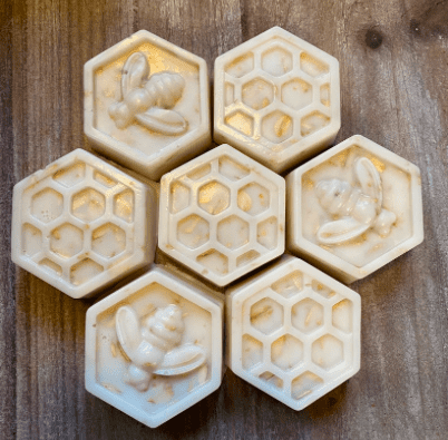 7 honeycomb shaped bars of soap