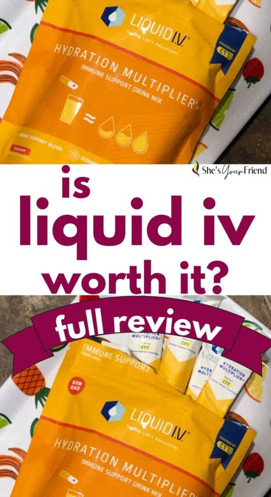 liquid iv packages with text overlay that reads is liquid iv worth it full review