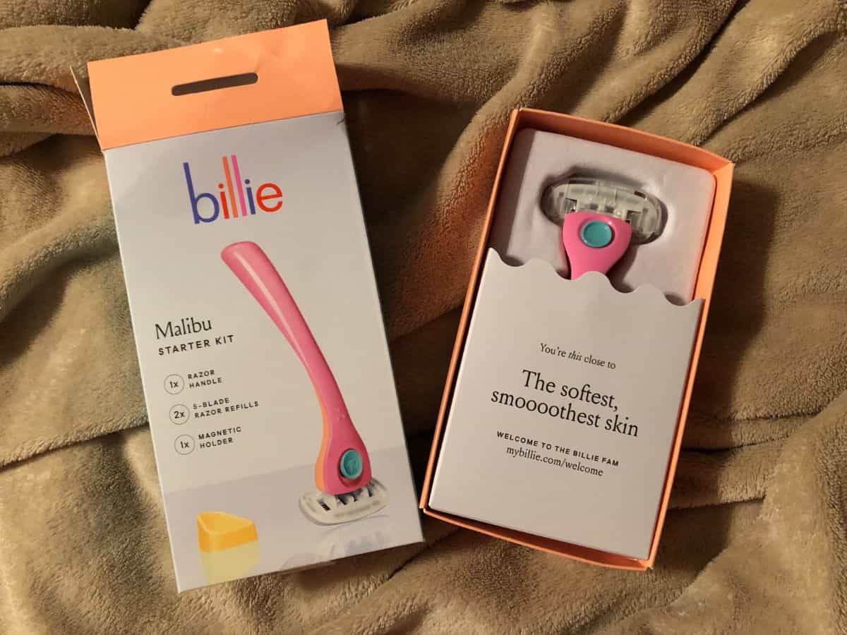 a package of the starter billie razors