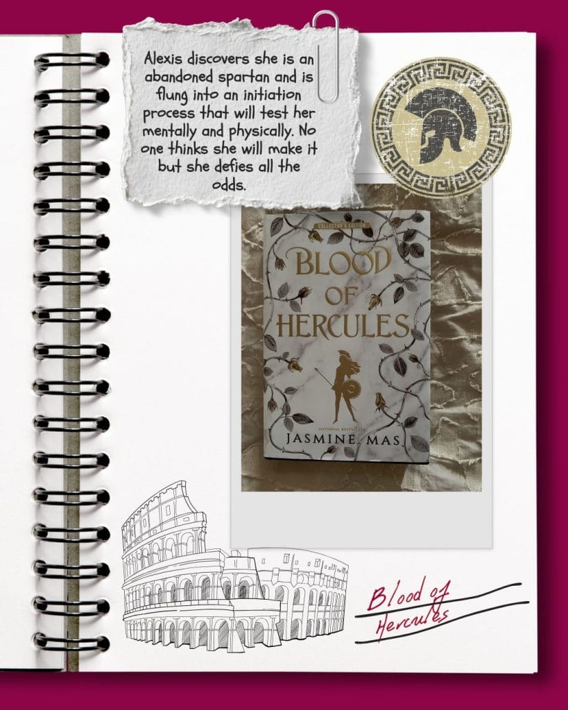 a collage showing Blood of hercules and a brief synopsis