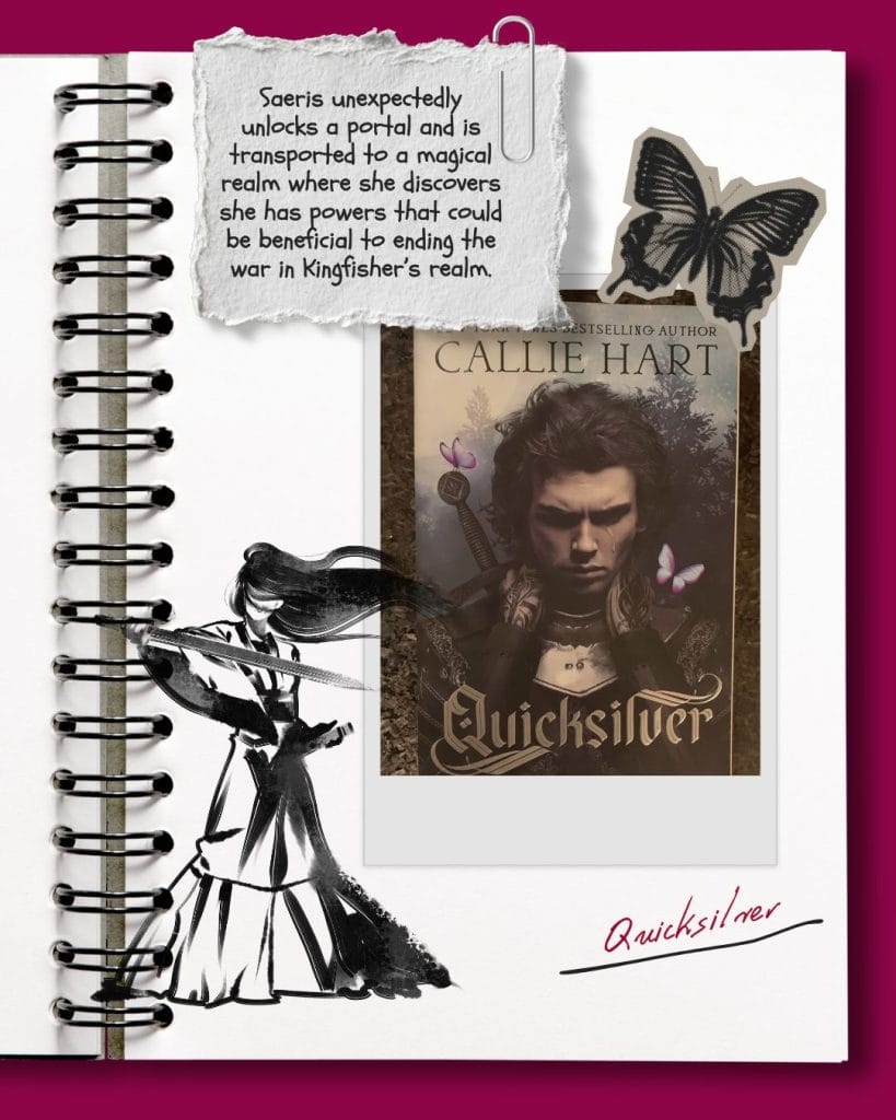 collage of the Quicksilver book by Callie Hart along with a brief synopsis